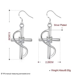 image-New Cross-border Popular Elongated Cross Earrings