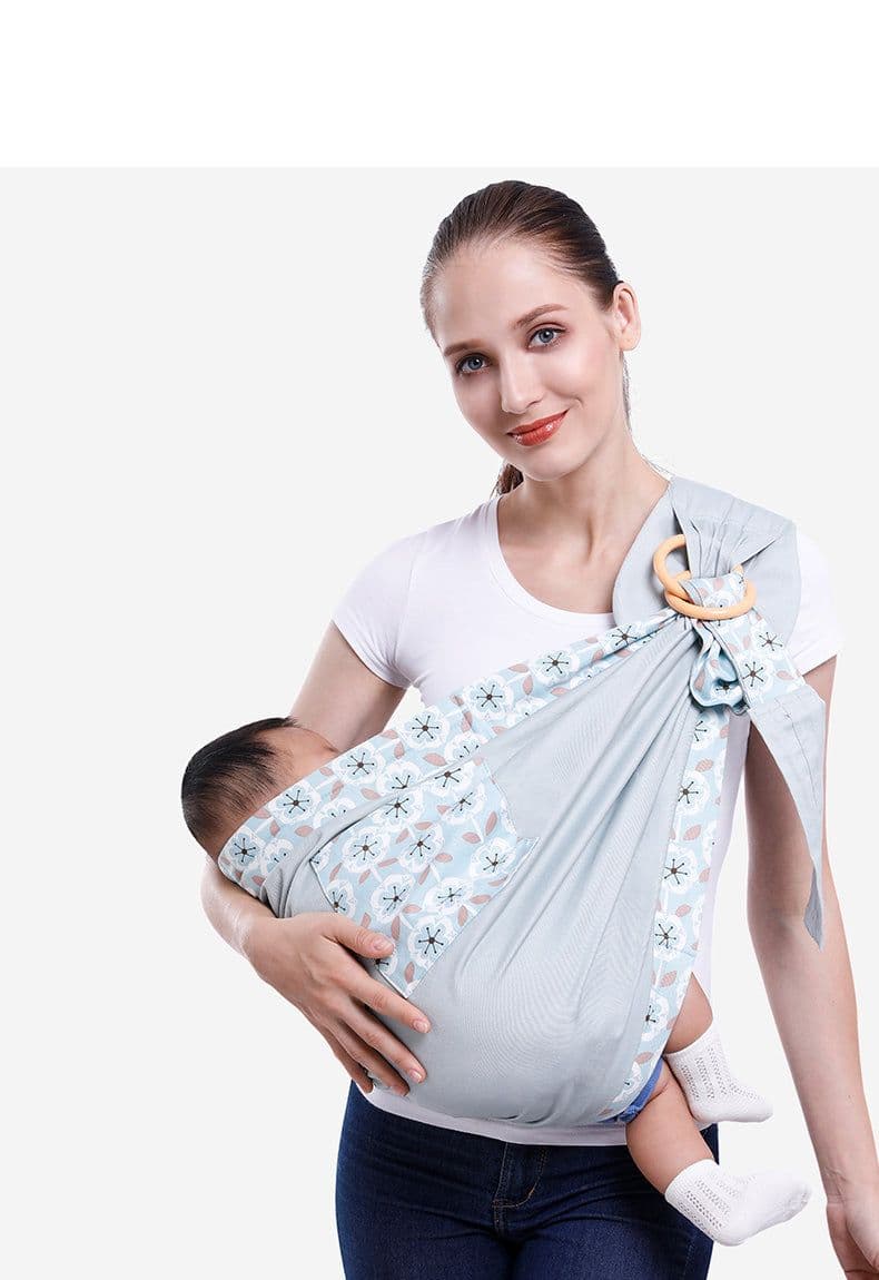 image-Baby Wrap Carrier Sling Adjustable Infant Comfortable Nursing Cover Soft Breathable Breastfeeding Carrier