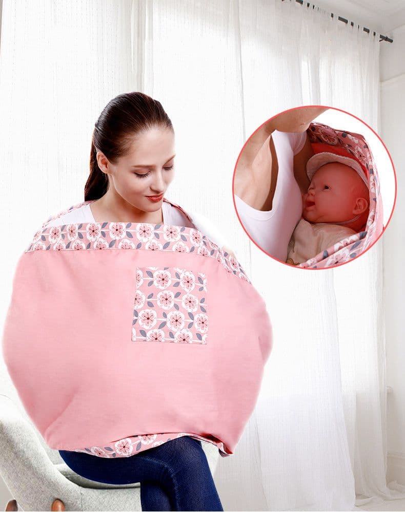 image-Baby Wrap Carrier Sling Adjustable Infant Comfortable Nursing Cover Soft Breathable Breastfeeding Carrier