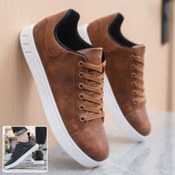 image-Lace-up Flat Shoes Men's Fashion Casual Shoes