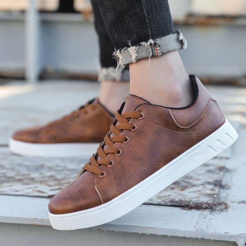 image-Lace-up Flat Shoes Men's Fashion Casual Shoes