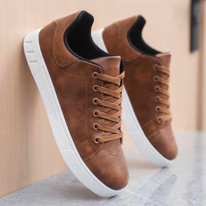 image-Lace-up Flat Shoes Men's Fashion Casual Shoes