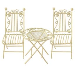 image-Iron Art Table And Chair Coffee Table And Chair Mini Model
