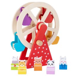 image-Wooden Animal Hand Ferris Wheel Baby Children Early Childhood Educational Toys