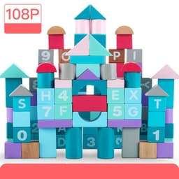 image-Children's Building Block Toys 1-2 Years Old Girl Baby 3-6 Years Old Baby Ppuzzle Boy Wood