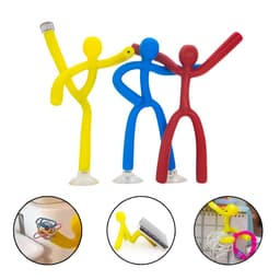 image-Home Decor Mini Man Refrigerator Magnets Cute Rubber Key Holder Wall Hook Towel Hanger For Office Home Fun Decoration