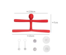 image-Home Decor Mini Man Refrigerator Magnets Cute Rubber Key Holder Wall Hook Towel Hanger For Office Home Fun Decoration