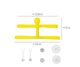 image-Home Decor Mini Man Refrigerator Magnets Cute Rubber Key Holder Wall Hook Towel Hanger For Office Home Fun Decoration