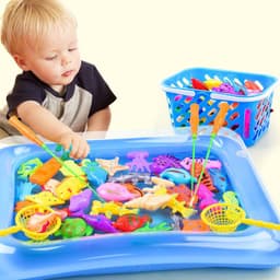 image-Magnetic Water Baby Fishing Toy Fish Sets