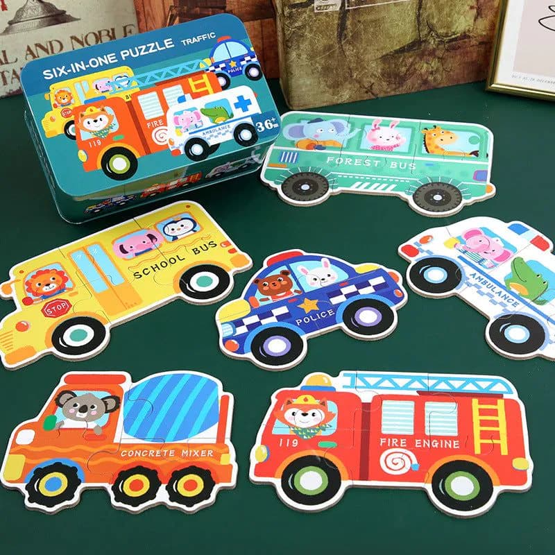 image-Children's wooden puzzle toys