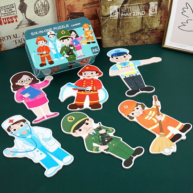image-Children's wooden puzzle toys