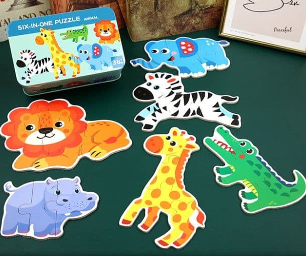 image-Children's wooden puzzle toys