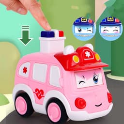 image-Children's Cartoon Police Car Toy Boy Stall Toy Car