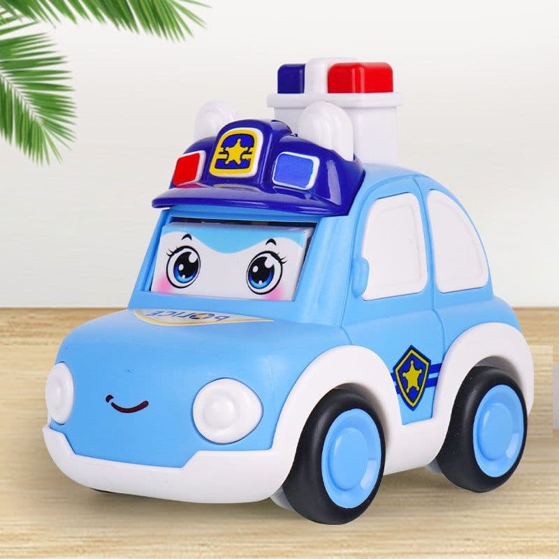 image-Children's Cartoon Police Car Toy Boy Stall Toy Car