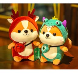 image-Creative Squirrel Doll Cute Mutable Dinosaur Plush Toy Children's Doll Birthday Gift Doll