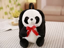 image-Plush panda school bag