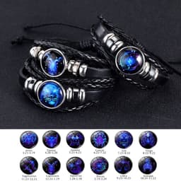 image-12 Constellations Luminous Bracelet Fashion Nightlight Punk Style Starry Sky Bracelet For Men Women Children