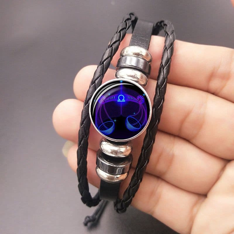 image-12 Constellations Luminous Bracelet Fashion Nightlight Punk Style Starry Sky Bracelet For Men Women Children