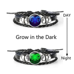 image-12 Constellations Luminous Bracelet Fashion Nightlight Punk Style Starry Sky Bracelet For Men Women Children