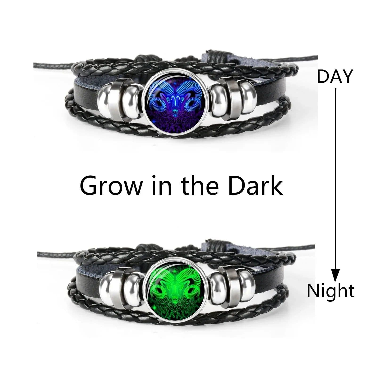 image-12 Constellations Luminous Bracelet Fashion Nightlight Punk Style Starry Sky Bracelet For Men Women Children