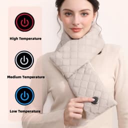 image-Electric Heating Scarf 3 Gear Heating Pads Outdoor Warm Heated Scarf USB Heater Thermal Shawl Neck Brace Warm Bib For Women Men