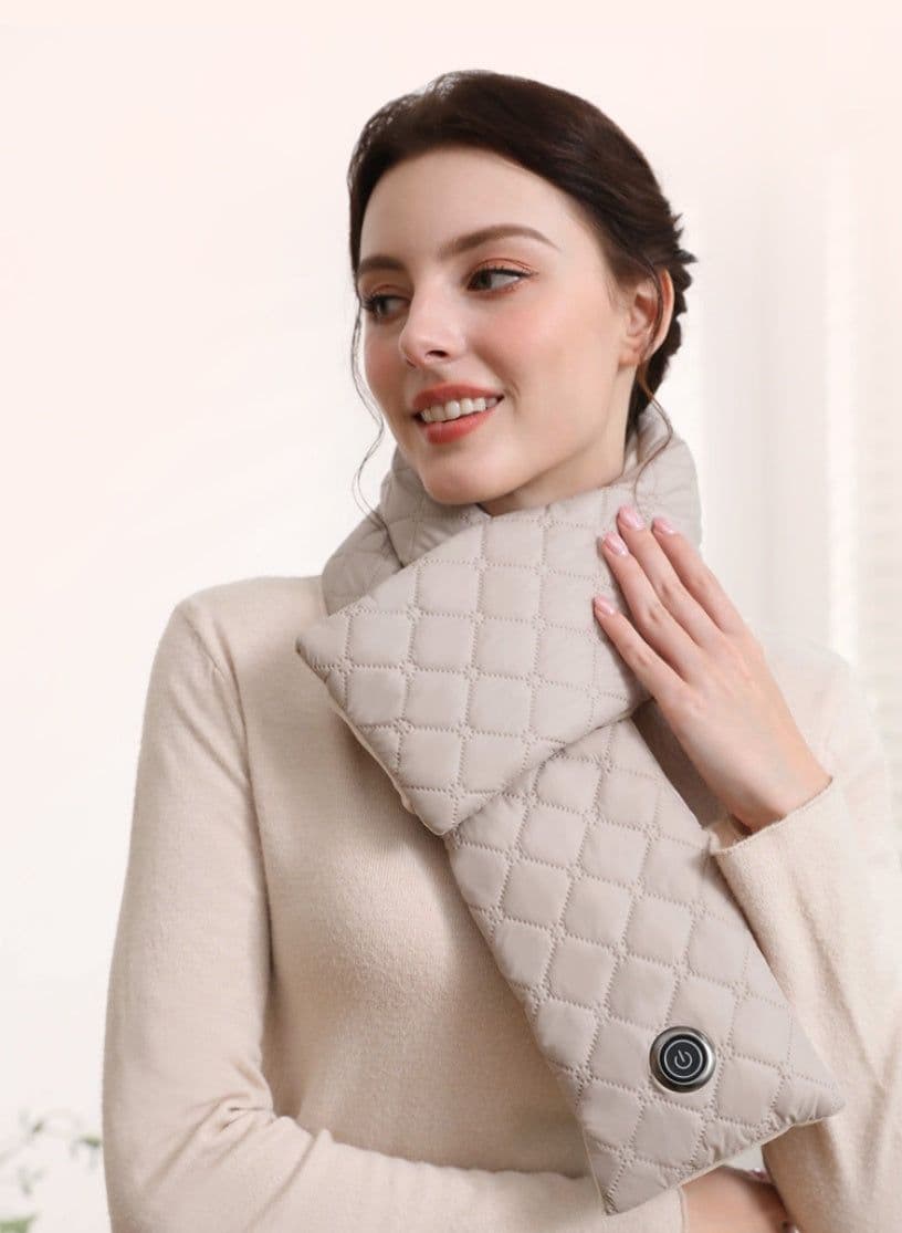 image-Electric Heating Scarf 3 Gear Heating Pads Outdoor Warm Heated Scarf USB Heater Thermal Shawl Neck Brace Warm Bib For Women Men