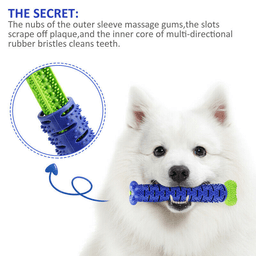 image-Dog Chew Toys Toothbrush Pets Molar Tooth Cleaning Brushing Stick Doggy Silicone