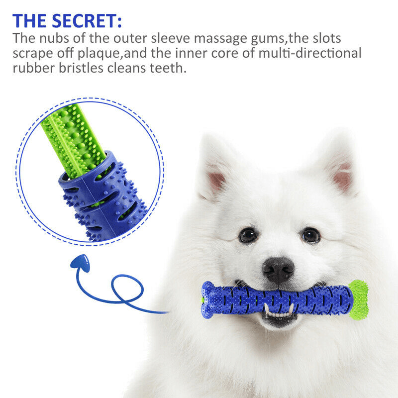 image-Dog Chew Toys Toothbrush Pets Molar Tooth Cleaning Brushing Stick Doggy Silicone