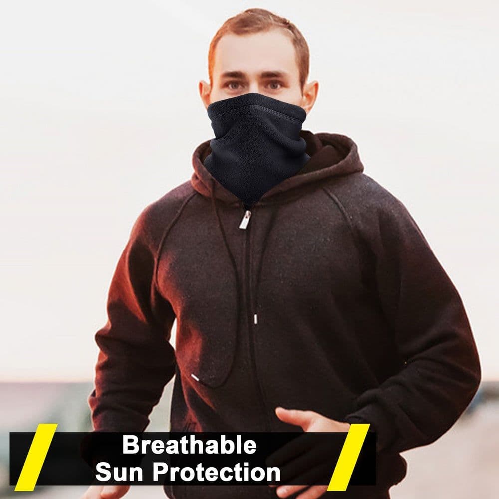 image-Winter Windproof Scarves Fleece Tube Scarf Mask Soft Half Face Cover SKi Snowboard Neck Warmer Gaiter Fashion Women Men Winter Fleece Face Mask Scarf Balaclava Neck Warmer