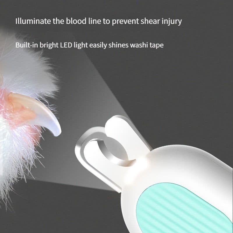 image-Dog And Cat Nail Clippers, Pet Nail Trimmers With LED Light, And Circular Cut-hole Cat Paw Cutter Dogs Nail Cutter Avoid Excessive Cutting