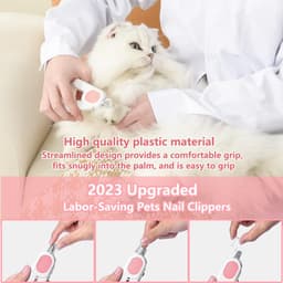 image-Dog And Cat Nail Clippers, Pet Nail Trimmers With LED Light, And Circular Cut-hole Cat Paw Cutter Dogs Nail Cutter Avoid Excessive Cutting
