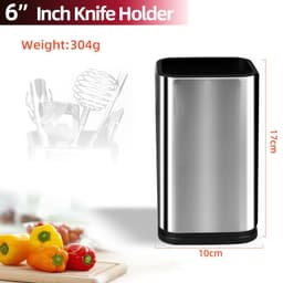 image-Drainable Knife Chopping Board Holder Size Chopper Holder