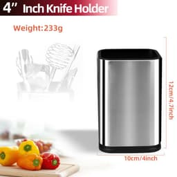 image-Drainable Knife Chopping Board Holder Size Chopper Holder