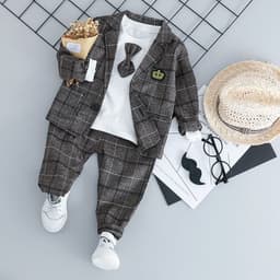 image-British small suit children's suit gentleman three-piece suit