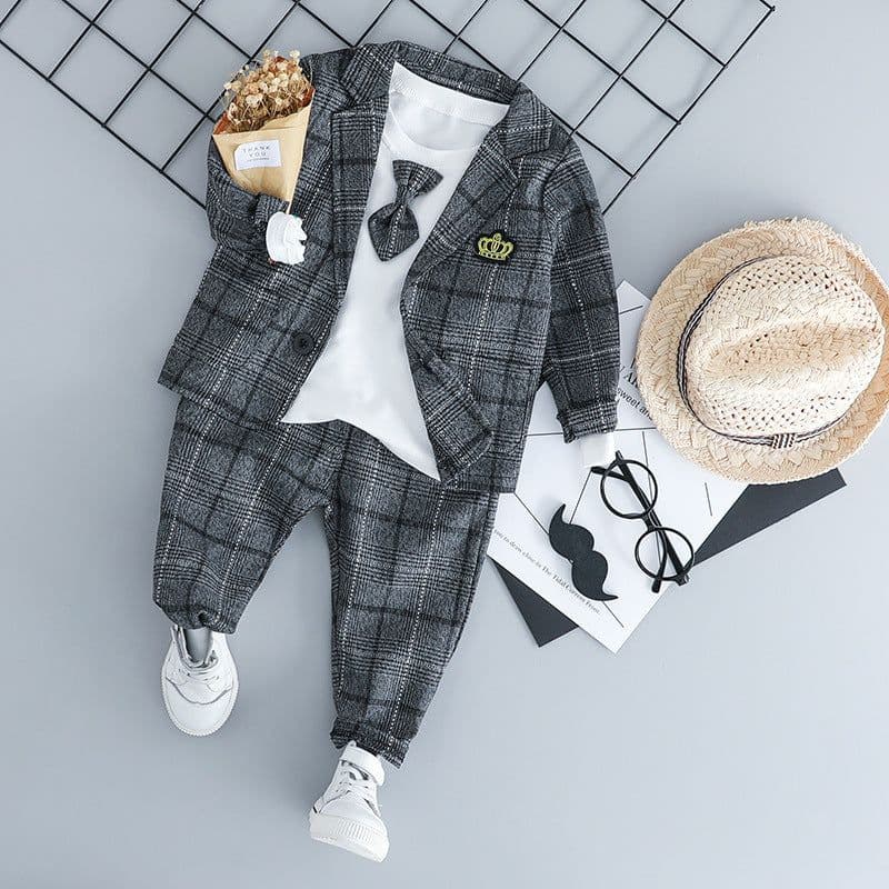 image-British small suit children's suit gentleman three-piece suit