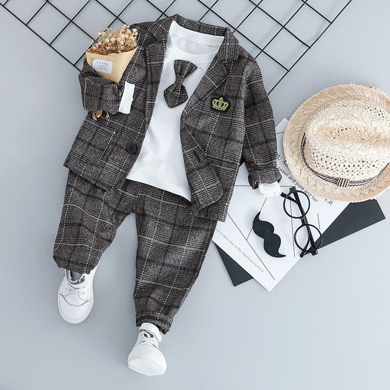 image-British small suit children's suit gentleman three-piece suit