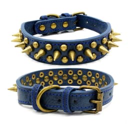 image-Retro Studded Spiked Rivet Large Dog Pet Leather Collar Pit Bull S-XL