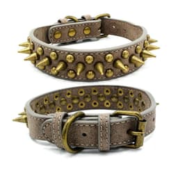 image-Retro Studded Spiked Rivet Large Dog Pet Leather Collar Pit Bull S-XL