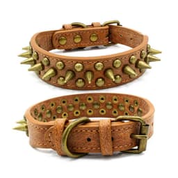 image-Retro Studded Spiked Rivet Large Dog Pet Leather Collar Pit Bull S-XL