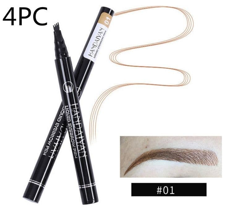 image-Microblading Eyebrow Pencil Waterproof Fork Tip Tattoo Pen Tinted Fine Sketch Eye Brow Pencils Long Lasting Eyebrows