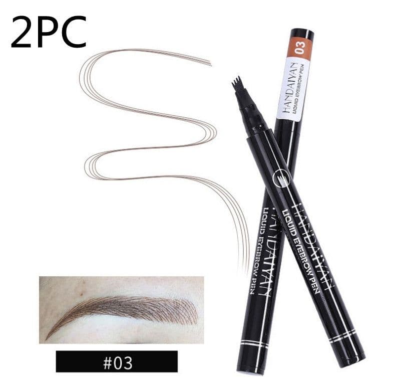 image-Microblading Eyebrow Pencil Waterproof Fork Tip Tattoo Pen Tinted Fine Sketch Eye Brow Pencils Long Lasting Eyebrows