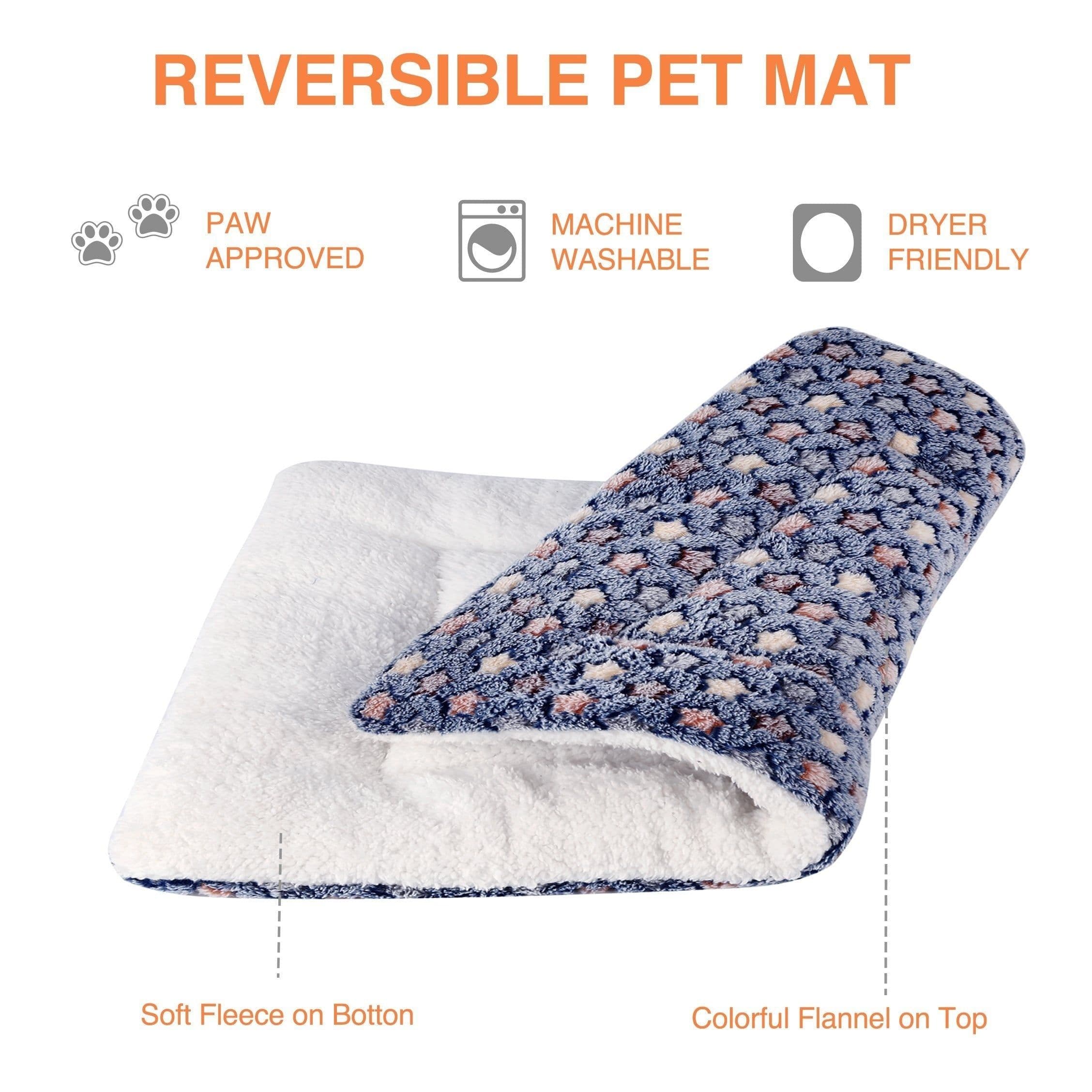 image-Pets Dog Bed Mat Crate Pad Soft Pet Bed Washable Crate Mat For Large Medium Small Dogs Reversible Fleece Dog Crate Kennel Mat Cat Bed Liner Super Soft Fluffy Premium Fleece Pet Blanket