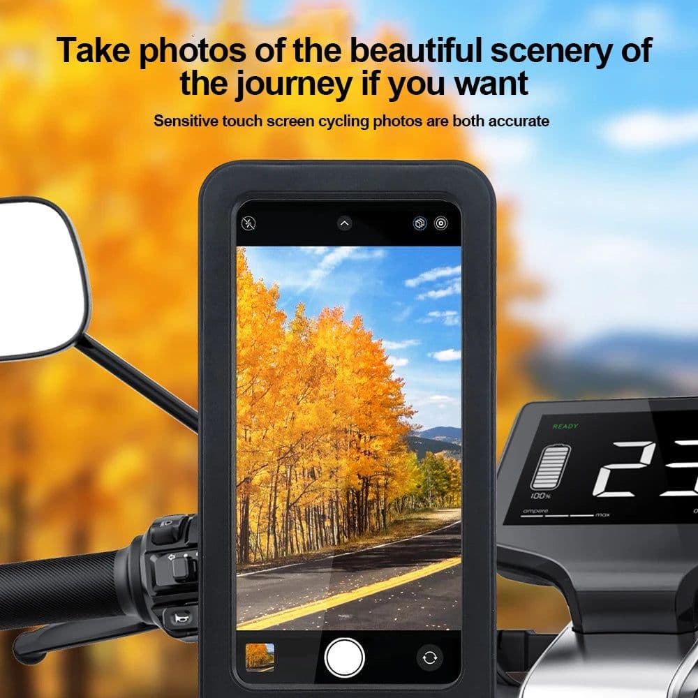 image-Waterproof Motorcycle Bike Mobile Phone Holder Magnetic Universal Bicycle GPS 360 Degree Swivel Adjustable Motorcycle Cellphone Holder