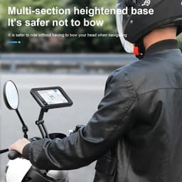 image-Waterproof Motorcycle Bike Mobile Phone Holder Magnetic Universal Bicycle GPS 360 Degree Swivel Adjustable Motorcycle Cellphone Holder