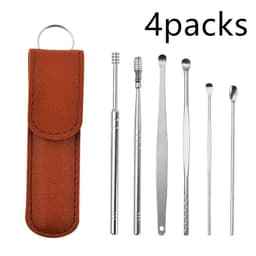 image-Stainless Steel Ear Pick Double-head Spiral Ear Pick