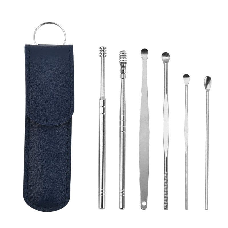 image-Stainless Steel Ear Pick Double-head Spiral Ear Pick