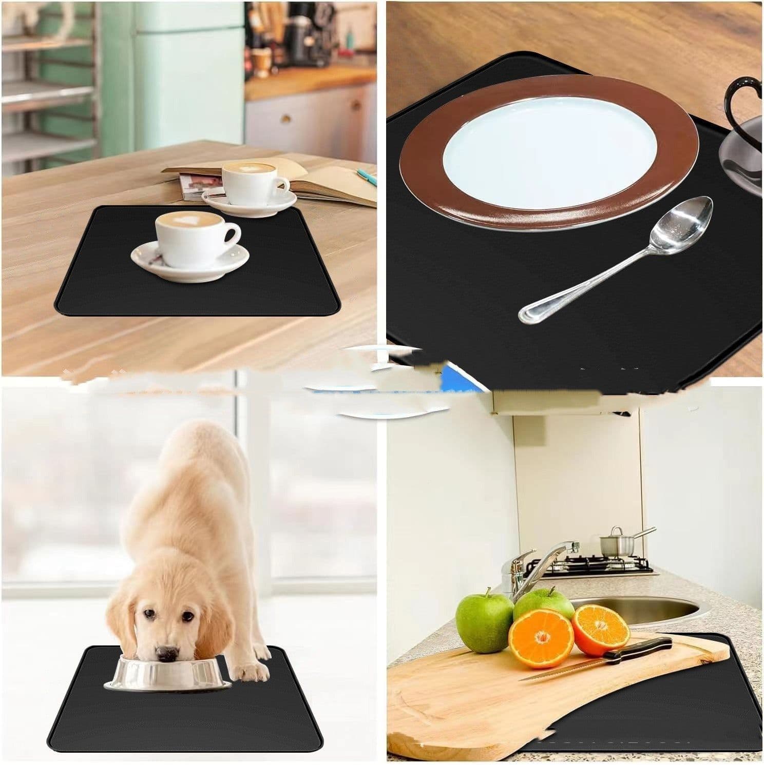 image-Small Ice Maker Bottom Silicone Absorbent Placemat