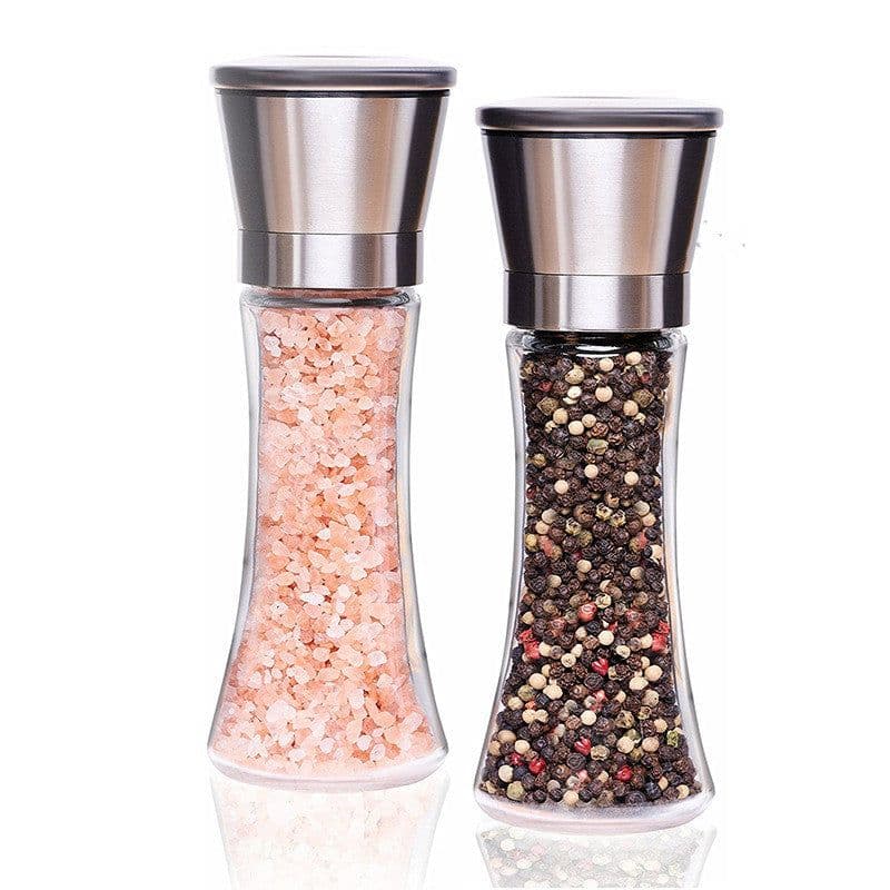image-Creative Pepper Grinder 304 Stainless Steel Kitchen Utensils Ceramic Core Pepper Grinder Salt Grinder Manual Grinder Bottle