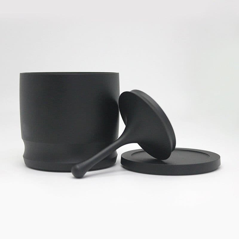 image-Coffee With Lid Powder Sifter 58MM Coffee Grinder Connecting Powder Cup Handle