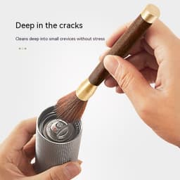image-Ground Coffee Cleaning Tea Brush Pen Coffee Grinder Cleaning Powder Brush Long Handle